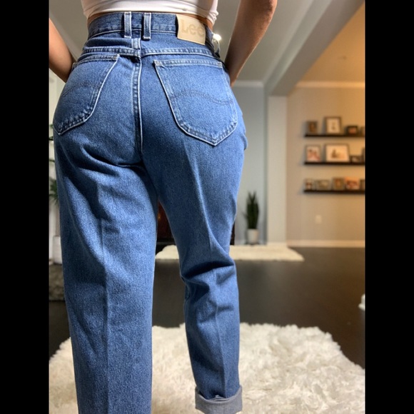 80s Lee Jeans 90s Lee High Rise Faded Jeans 90s Lees Faded Denim Medium Vintage Mom Jeans Ultra High Rise Jean 90s Denim
